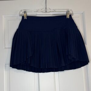 Pleated Navy Women’s Skort with Wide Waistband
